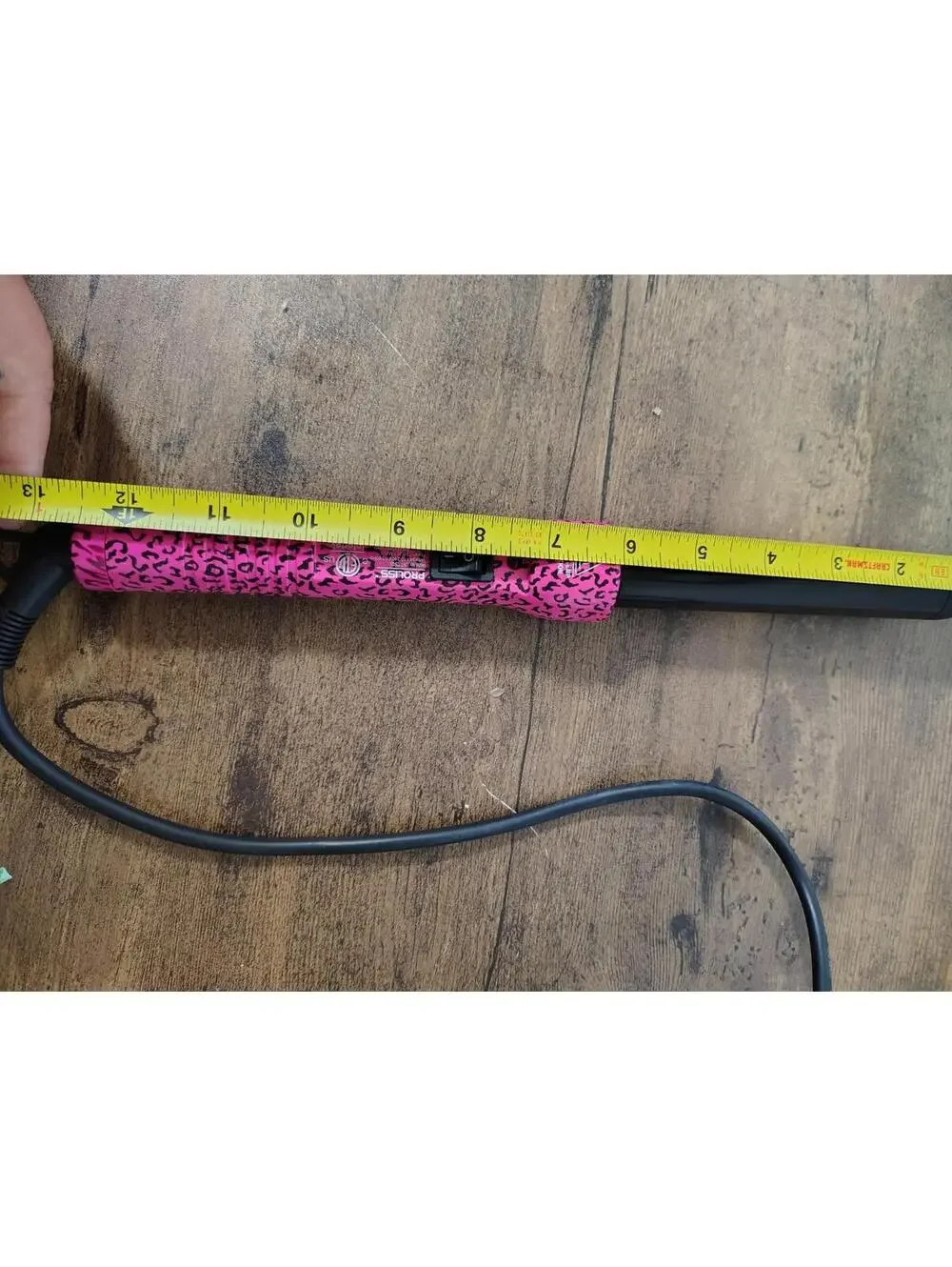 Vintage Proliss Hot Pink Leopard Tapered Curling Wand MSRP $89.99 32-25mm